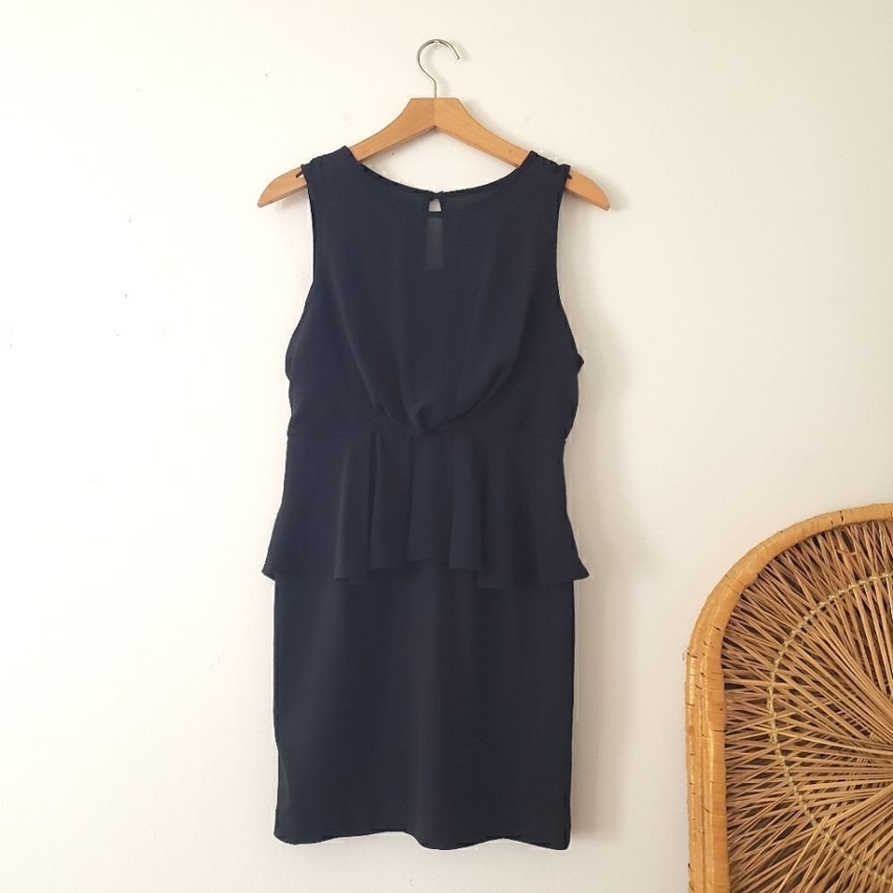 Forever 21 Black Mini Peplum Dress S